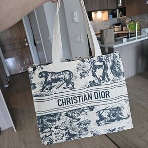 Dior Black and Cream Tote Bag
